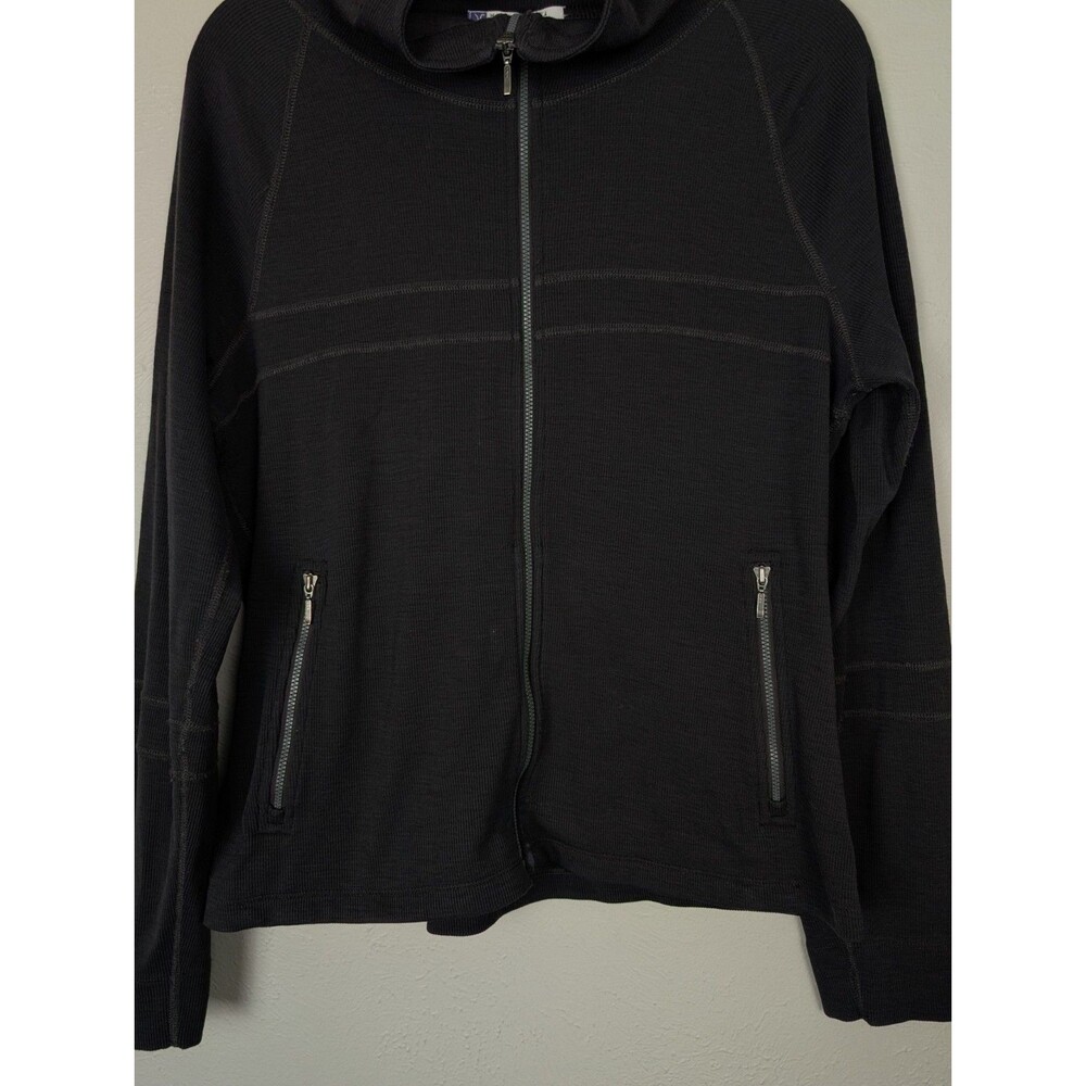 Ibex Shak Full Zip Jacket Women’s M 100% Merino Wool Made In USA Brown View 4